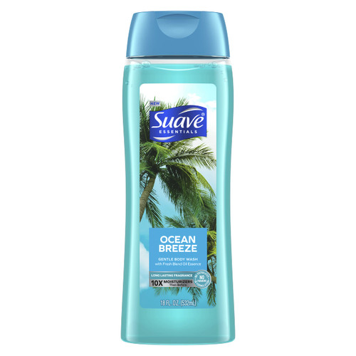 Suave Essentials Gentle Body Wash Ocean Breeze With a Fresh Oil Blend Essence Infused with Vitamin E & Algae Extract 18 oz Suave Essentials Gentle Body Wash Ocean Breeze With a Fresh Oil Blend Essence Infused with Vitamin E & Algae Extract 18 oz