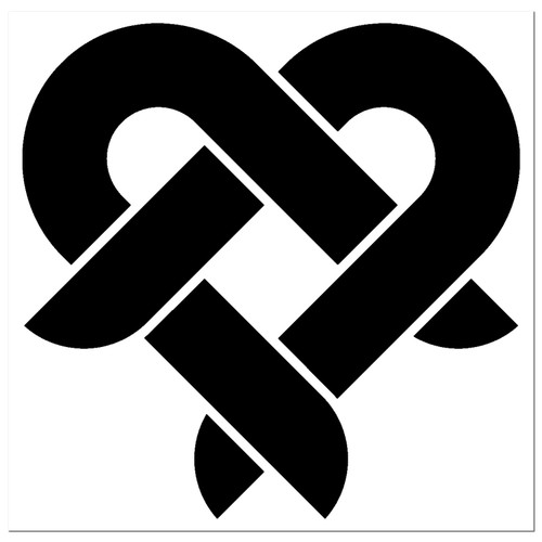 Zippy Stickers | Celtic Knot Decal/Sticker - Pretzel Heart Style - Many Colors and Sizes to Choose From