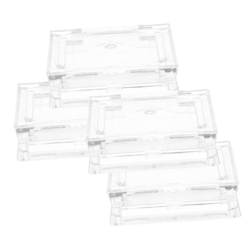 Mikinona 4pcs Empty Eyeshadow Pans Empty Lipstick Palette Empty Lip Palette Small Magnetic Palette Empty Makeup Palette Empty Cosmetic Palettes Clear Plates Travel Make up Plastic Blush Box