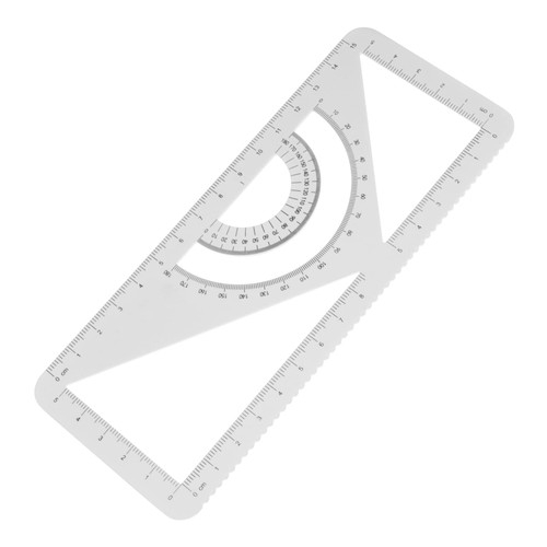 Lurrose Set Metal Ruler Aluminum Triangle Clear Math Geometry Kit Straight Ruler Geometry Ruler T Tool Drafting Supplies Height Measuring Ruler Drawing Suit Student Protractor Multipurpose