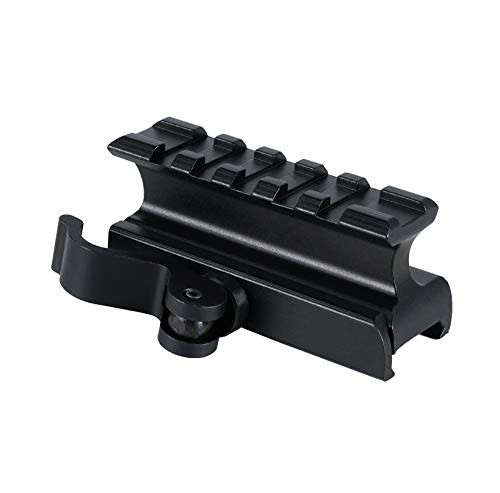 Monstrum Picatinny Riser Mount for Red Dots and Optics | 2.5 inch with Quick Release | High Profile