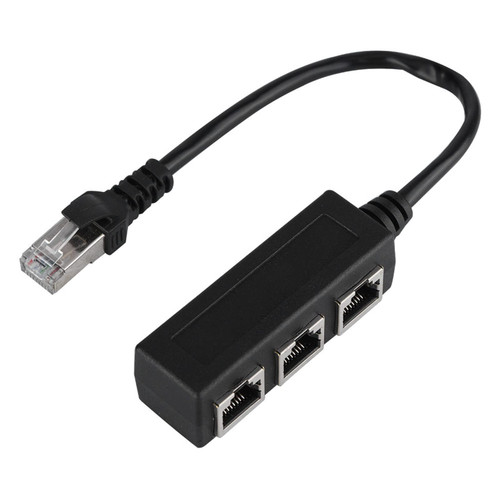 RJ45 Ethernet Splitter Cable, 1 Male to 3 x Female Ethernet Extension Cable LAN Ethernet Splitter Adapter for Cat5, Cat5e, Cat6, Cat7 LAN Ethernet Socket Connector