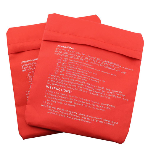 YYANGZ 2PCS Potato Baking Bag, Microwave Potato Cooker Bag, Tortillas Cooker Bag, Washable and Reusable Bag for Potato Baking