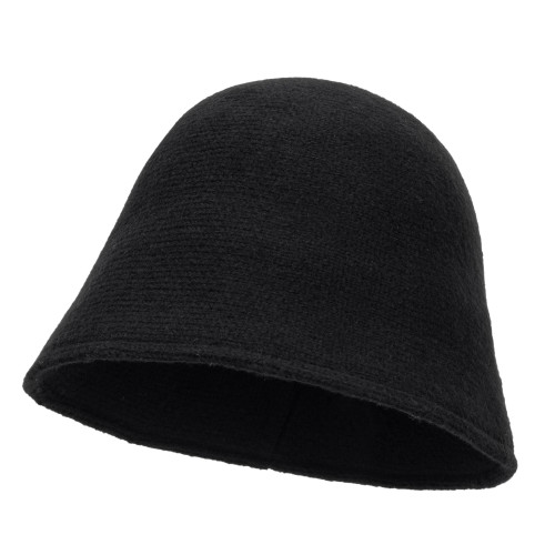 Mawjom Women Knit-Beanie Cloche Bucket Hat - Warm Winter Floppy Beanie Fishing Hat Black