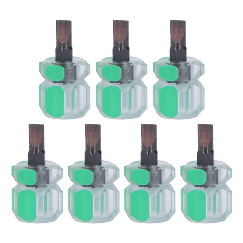 Stubby Flathead Screwdriver, 7Pcs High Torque Stubby Flathead Screwdriver Multifunction Dedicated Sewing Machine Stubby Screwdriver for Construction Sites Schools Offices