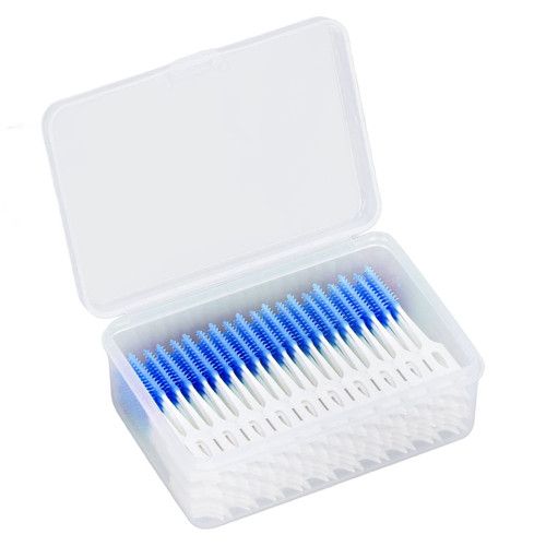 FTVOGUE 160PCS Braces Brush Interdental Brush Dental Floss Toothpicks Dental Tooth Flossing Head for Oral Care (Blue), Toothbrush Set