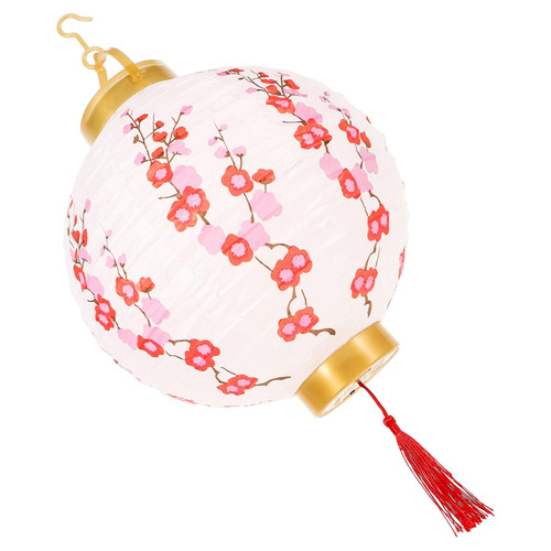 NOLITOY Decor Paper Lanterns Lamp Shades Chinese Hanging Lantern Large Paper Lantern Chinese Lanterns Small Lamp Shade Paper Lamp Shade Paper Round Lanterns Ornament Wood White Plum Bossom