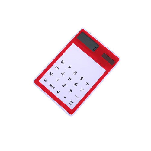 VILLCASE Mini Calculator Red Simple Calculator Transparent Calculator Calculators Small Calculator Small Standard Calculator Touch Screen Calculator Portable Computer Student