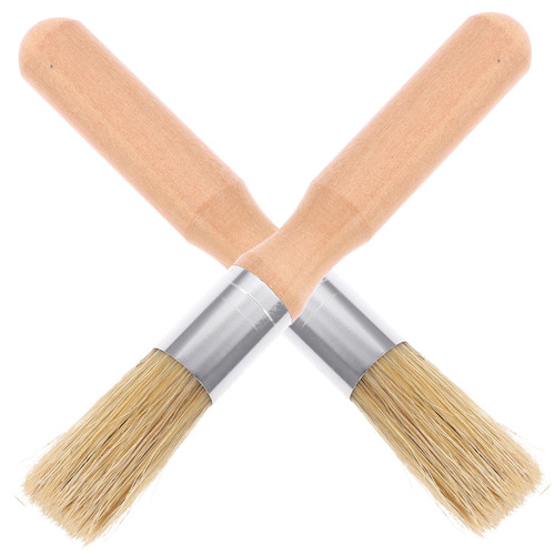 TEHAUX 2pcs Bulk Stencils Brushes Acrylic Watercolor Paint Art Brush Natural Hair Brush Hair Brush Round Nylon Hair Brush Chalk Board Paint Sloan Wooden Handle Watercolor Pen Bamboo