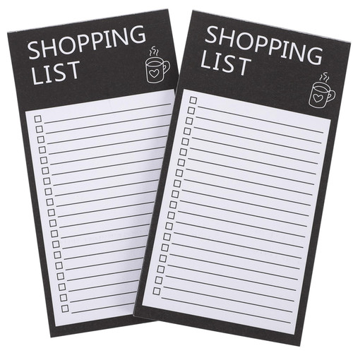 STOBOK 2 Portable Fridge Freezer Small Refridgerator Magnetic Sticky Notes Magnetic Notepads for Refrigerator Grocery List Magnet Pad Fridge Magnet Shopping List Shopping List Notepads