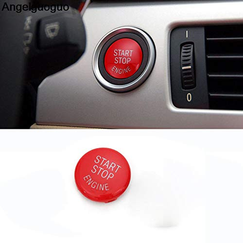 Angelguoguo Car Engine Start Stop Switch Button Replace Cover for BMW 1 3 5 Series X1 X3 X5 X6 Z4 E Chassis E81 E87 E90 E91 E92 E93 E60 E84 E83 E70 E71 E72 E89 (Red)