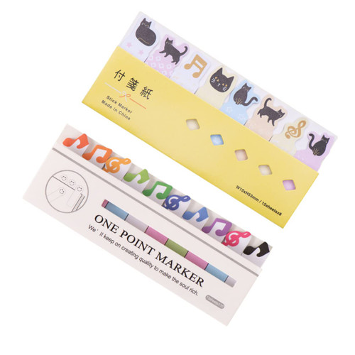 KALLORY 2pcs Sticky Notes Students Memo Pads Writing Note Pad Self- Stick Note Pads Self- Adhesive Memo Pads Small List Funny Posted Notes Planner Note Stickers Office Paper Label Mini