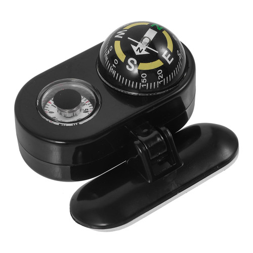 HEALEEP Guide Ball Thermometer Dashcams Boat Compass for Marine Dash Mount Vehicle Dashboard Compass Car Mount Compass Small Boat Compass Dash Mount Compass Tool Outdoor Plastic