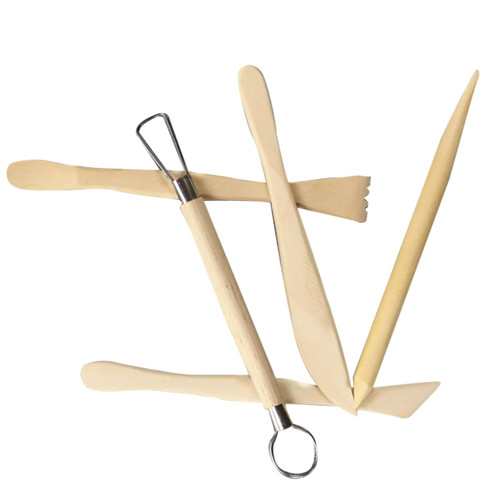ADOCARN 2 Clay Modeling Tool Ribbon Sculpting Tool Clay Hand Tool Clay Carving Pottery Clay Tools for Beginner Clay Carving Tools Colored Clay Wood Tools Polymer Clay Manual Wooden