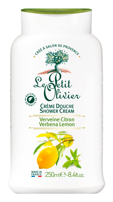 Le Petit Olivier Shower Cream - Verbena Lemon - Gently Cleanses Skin - Fresh and Moisturizing - pH Neutral - Dermatologically Tested - Free Of Soap and Dyes - 8.4 Oz