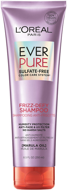 L'Oreal Paris EverPure Sulfate Free Frizz Defy Shampoo, with Marula Oil, 8.5 Fl; Oz (Packaging May Vary) L'Oreal Paris EverPure Sulfate Free Frizz Defy Shampoo, with Marula Oil, 8.5 Fl; Oz (Packaging May Vary)