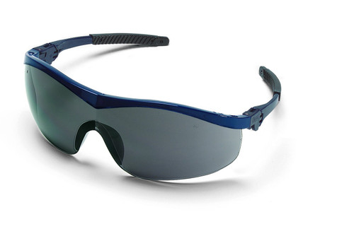 MCR Safety ST122 Storm Ratchet Bayonet Temple Single Lens Glasses Blue Frame and Gray Lens, 1-Pair MCR Safety ST122 Storm Ratchet Bayonet Temple Single Lens Glasses Blue Frame and Gray Lens, 1-Pair