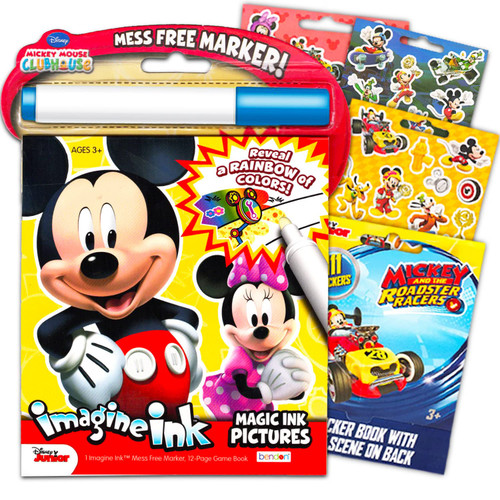 Disney Mickey Mouse Clubhouse Bundle with Imagine Ink Coloring Book and Sticker Pack (Includes Mess Free Marker) Disney Mickey Mouse Clubhouse Bundle with Imagine Ink Coloring Book and Sticker Pack (Includes Mess Free Marker)