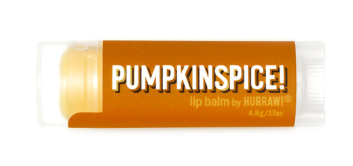 Hurraw! Pumpkin Spice Lip Balm: Organic, Certified Vegan, Cruelty and Gluten Free. Non-GMO, 100% Natural Ingredients. Bee, Shea, Soy and Palm Free. Made in USA