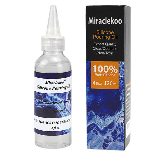 Silicone Pouring Oil Acrylic Pouring Oil Pure Silicone Oil for Creating Cell in Acrylic Paint Resin Pouring,4 Ounce