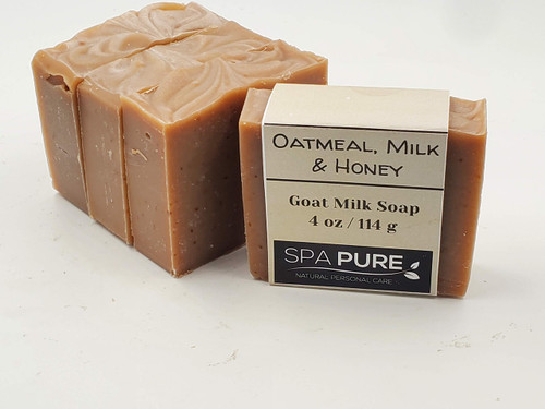 Spa Pure OATMEAL MILKHONEY Soap: Luxury Cream Soap with Shea Butter, rich and moisturizing, handmade FRESH in USA
