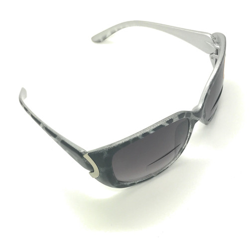 MyUV Sun Readers Classic Jackie O Bifocal Sunglasses for Women (Silver, 3.00)