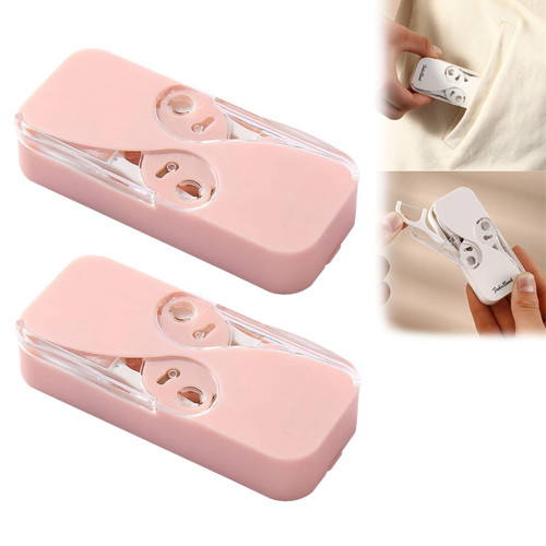 Portable Dental Floss Dispenser with 12pcs Floss,Floss Box Dispenser Refillable,Travel Flosser Dispenser,Floss Pick Dispenser,Dental Floss Portable Case Dental Floss Dispenser,Floss Organizer (PK2)