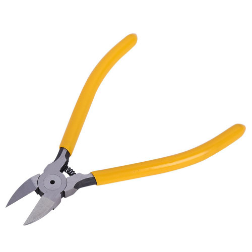 Dyketai Side Cutter Diagonal Wire Cutting Pliers Diagonal Wire Cutter Side Cutting Pliers (5 Inch, yellow)