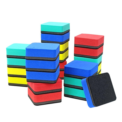 Dry Erase Eraser,24 Pack Magnetic Whiteboard Erasers,Small Dry Erase Board Erasers for Classroom, Home, and Office (24)