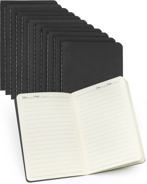 Gwybkq Mini Notepads Bulk 12 Pack Small Journal Pocket Size Notebooks for Kids 3.5 x 5.5 Inches Softcover Memo Pads, 30 Sheets/60 Pages(Black Cover) Gwybkq Mini Notepads Bulk 12 Pack Small Journal Pocket Size Notebooks for Kids 3.5 x 5.5 Inches Softcover Memo Pads, 30 Sheets/60 Pages(Black Cover)