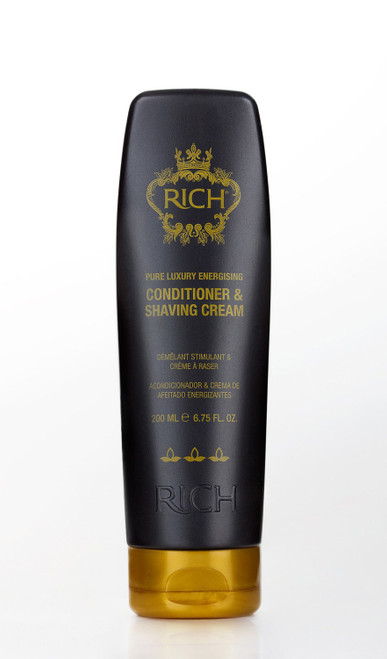 RICH Hair Care Pure Luxury Energizing Conditioner and Shaving Cream, 6.75 oz.