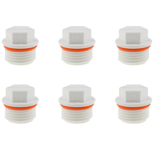 ZZHXSM 6PCS Hexagon Socket Male Wire Plug PPR Water Pipe Fittings Hexagon Socket Male Thread PPR Pipe Plug End Cap Garden Hose Water Pipe Plug Suitable for Connecting Internal or External PT Threads