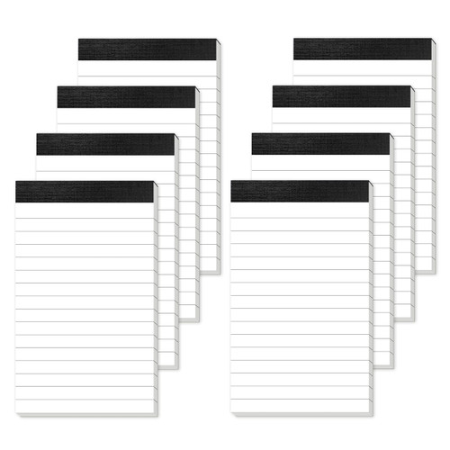 8 Pack Small Writing Pads 3x5 Small Note Pads Refills Mini Pocket Notepads Refills Memo Pads 3 x 5" Lined Note Pad with 30 Sheets Each Pad Mini Pocket Notebook Refills for Taking Note White Paper Pads