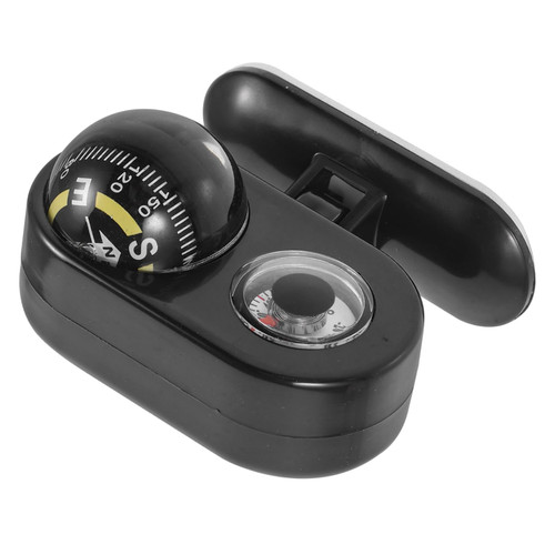 Milisten Guide Ball Vehicle Navigation Thermometer Compass Vehicle Dashboard Compass Navigation Direction Compass Dashcams Compass for Car Compass Ball Marine Compass Mount Plastic Bracket