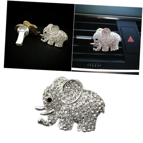 VINTORKY 1pc Car Air Outlet Air Freshener Elephant Car Perfume Clip Car Air Freshener Clip Perfume Clip for Car Perfume Bottle Crystal