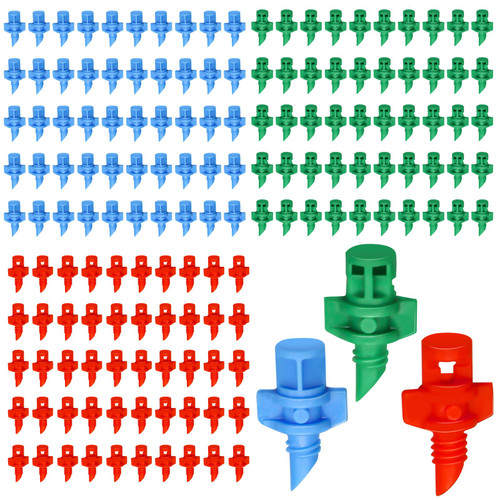 150Pcs Drip Irrigation Emitters, Micro Sprinkler Heads Irrigation Misting Sprinkler Refraction Micro Sprayer Irrigation Misting Nozzles for Plants Lawn Water Irrigation System (90/180/360 Degrees) 150Pcs Drip Irrigation Emitters, Micro Sprinkler Heads Irrigation Misting Sprinkler Refraction Micro Sprayer Irrigation Misting Nozzles for Plants Lawn Water Irrigation System (90/180/360 Degrees)