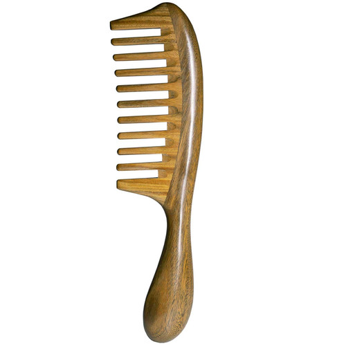 Moreinday Comb Wide Tooth Comb for Curly Hair Detangling Comb Wooden Comb for Women Hair Comb Green Sandalwood Comb for Men