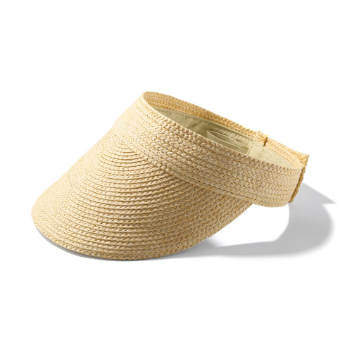 Ayliss Women Straw Sun Hat Visor Sun Cap Wide Brim Straw Roll Up Ponytail Summer Beach UV Protection Hat Travel Foldable (Beige) Ayliss Women Straw Sun Hat Visor Sun Cap Wide Brim Straw Roll Up Ponytail Summer Beach UV Protection Hat Travel Foldable (Beige)