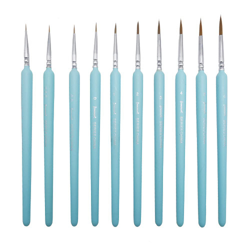 JOWOART 10Pcs Miniature Paint Brushes, Detail Fine Tip Paint Brushes Set with Ergonomic Handle - Suitable for Acrylic Painting, Oil, Watercolor, Face, Nail, Scale Model Painting, Line Drawing(Blue) JOWOART 10Pcs Miniature Paint Brushes, Detail Fine Tip Paint Brushes Set with Ergonomic Handle - Suitable for Acrylic Painting, Oil, Watercolor, Face, Nail, Scale Model Painting, Line Drawing(Blue)