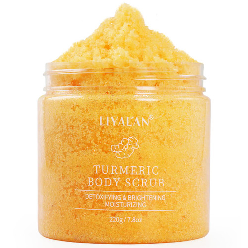 Liyalan Turmeric Body Scrub Moisturizing and Exfoliating Body, Face, Hand, Foot Scrub,Nourishes Skin,Deep Cleansing 7.8oz Liyalan Turmeric Body Scrub Moisturizing and Exfoliating Body, Face, Hand, Foot Scrub,Nourishes Skin,Deep Cleansing 7.8oz