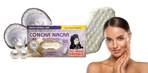 Del Indio Papago Mother of Pearl Soap (125g) / Jabon de Concha Nacar (4.40Oz) Del Indio Papago Mother of Pearl Soap (125g) / Jabon de Concha Nacar (4.40Oz)