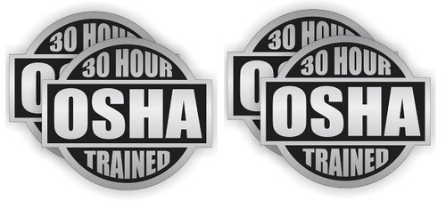 30 Hour OSHA Trained Hard Hat Stickers/Helmet Decals Labels Lunch Tool Box Safety Stickers
