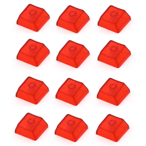 Treedix 12pcs Keycap R2 Switches Gaming Keyboard Mechanical Keyboard (Translucent Red)