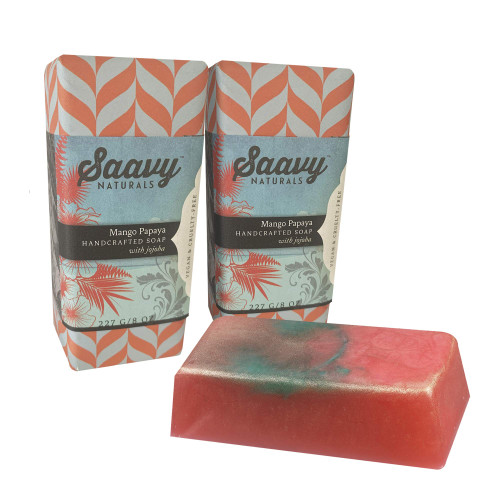 Saavy Naturals 2 Pack - 8oz Bar Soap (Mango Papaya 8oz Bar Soap)