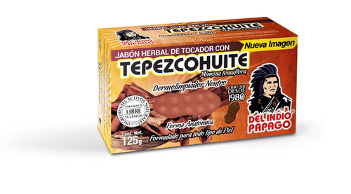 DEL INDIO PAPAGO Neutral Soap with Tepezcohuite 125g - Mexican Beauty - For All Skin Types - Nourishes - Softens the Skin - Regenerative and Antioxidant Properties - Paraben Free - Vegan - Natural DEL INDIO PAPAGO Neutral Soap with Tepezcohuite 125g - Mexican Beauty - For All Skin Types - Nourishes - Softens the Skin - Regenerative and Antioxidant Properties - Paraben Free - Vegan - Natural