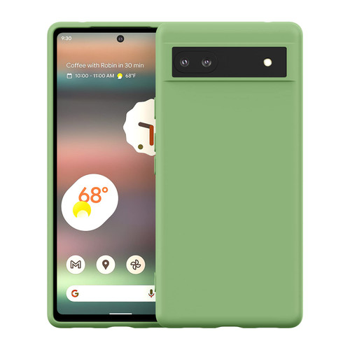 Foluu Silicone Case - Google Pixel 6A 2022, Liquid Gel Rubber Bumper, Soft Microfiber Lining, Slim Hard Shell, Shockproof Protection (Green)