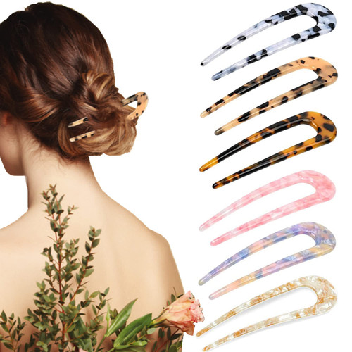 6 Pieces French Style Hair Pins U Shaped Hairpin Cellulose Acetate Tortoise Shell Hair Fork Sticks for Long Hair, 2 Prongs Leopard Updo Chignon Pin Hair Accessories for Women Girls 6 Pieces French Style Hair Pins U Shaped Hairpin Cellulose Acetate Tortoise Shell Hair Fork Sticks for Long Hair, 2 Prongs Leopard Updo Chignon Pin Hair Accessories for Women Girls