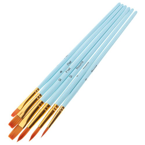 Anneome 6pcs Watercolor Brush Acrylic Paint Brushes Paint Brush Kit Painting Brush Nylon Bristle Art Paintbrush Oil Paint Foam Paint Brush Painting Tools Nylon Brush Nylon Wool Round Head