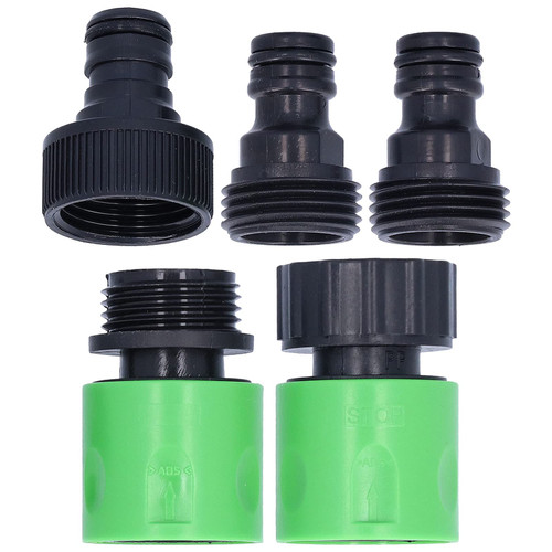 Hose Quick Connector Set, Garden Hose Connect Release Water Hose Fittings Plastic Connectors 3/4 Inch Male and Female Hose Quick Connect Fittings Adapters for Garden Lawn Irrigation