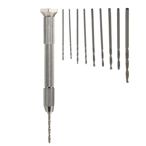 Homoyoyo Manual Drill Miniature Kits Manual Work Drill Pin Vise Drill Hand Brace Drill Micro Drill Bits Electronics Tools Mini Drill Bits Tool E Tool Steel Precision Drill Set To Rotate